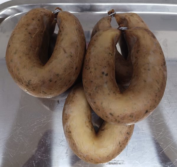 Leberwurst nach hausmacher Art geräuchert im Naturdarm